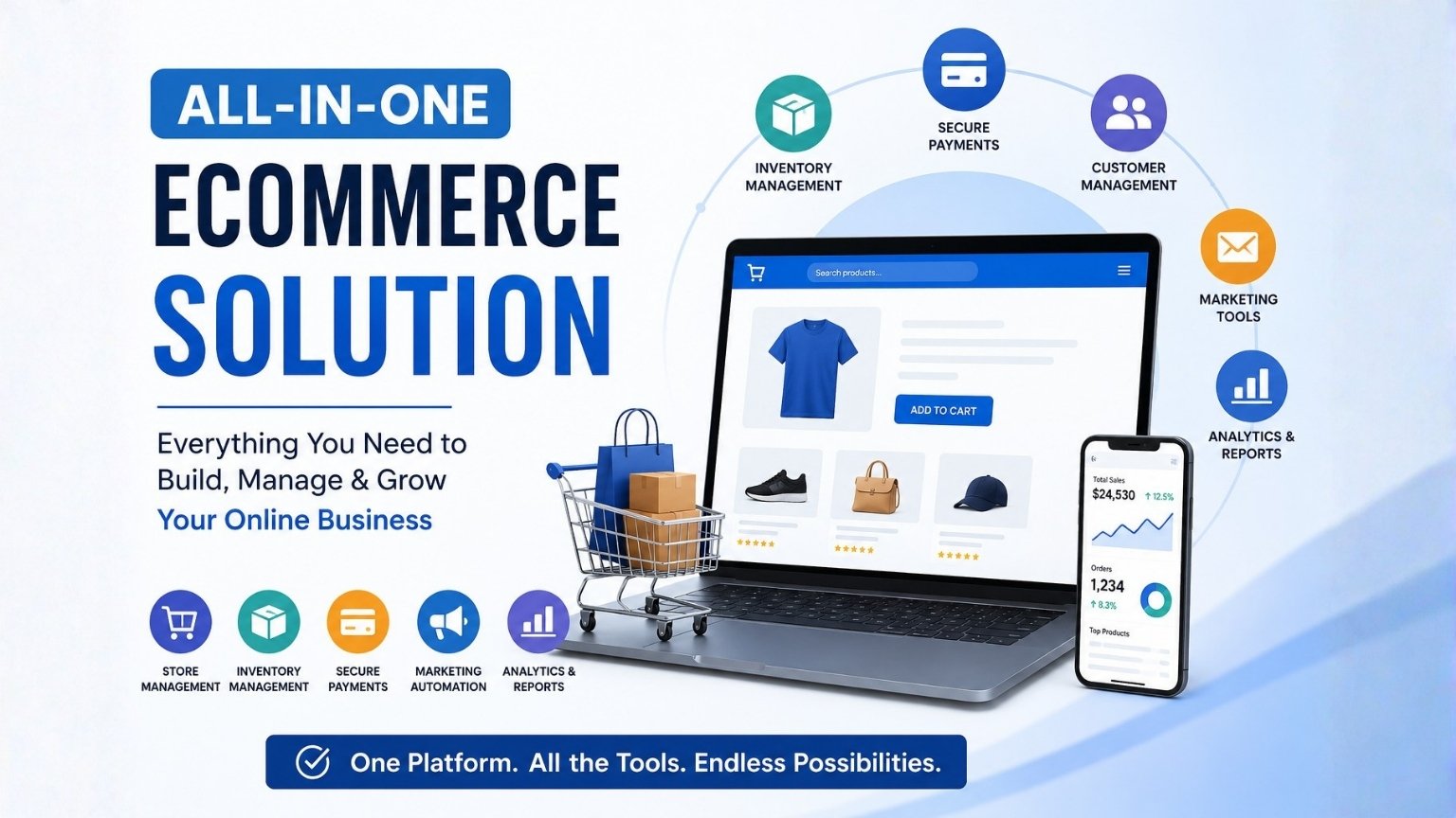 All-in-One Ecommerce Solution: The Complete Platform for Modern Online Businesses